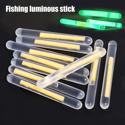 50/100 peças Bastão Fluorescente Vaga-lume Luz de Vara de Pesca Flutuante Luminoso Escuro Vara de Pesca Exterior Luz de Vara Fluorescente