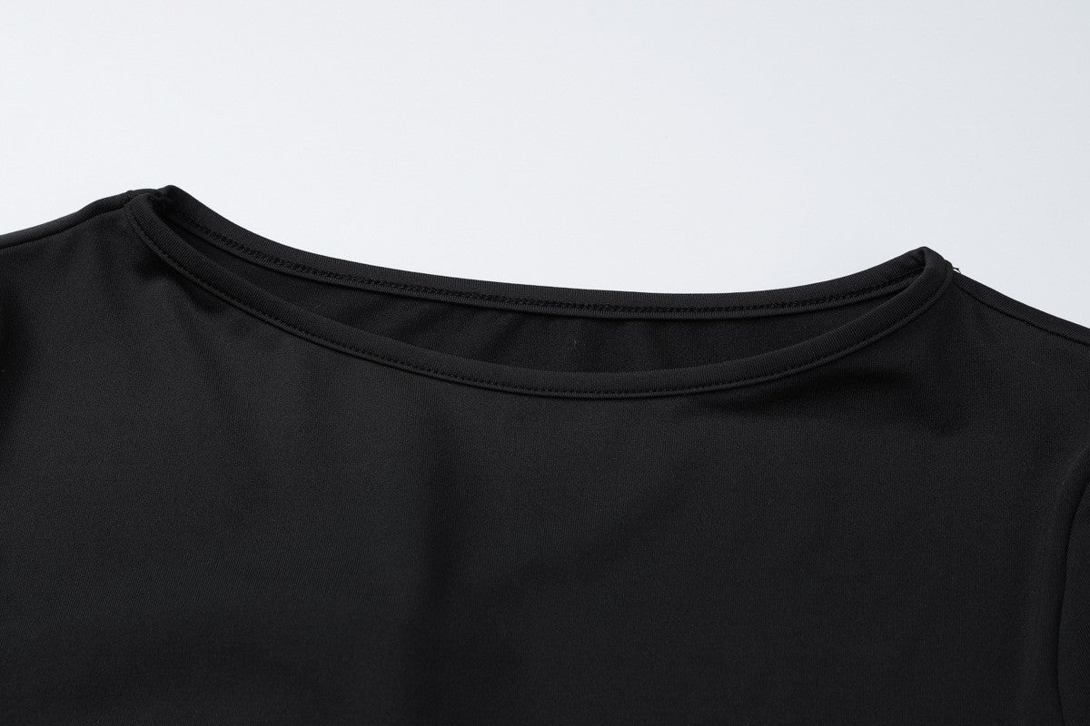 2025 Solid Long Sleeve Patchwork Mesh Sexy Ruched Bodycon Maxi Dress Spring Women Fashion Y2K Clothes Streetwear Party Club