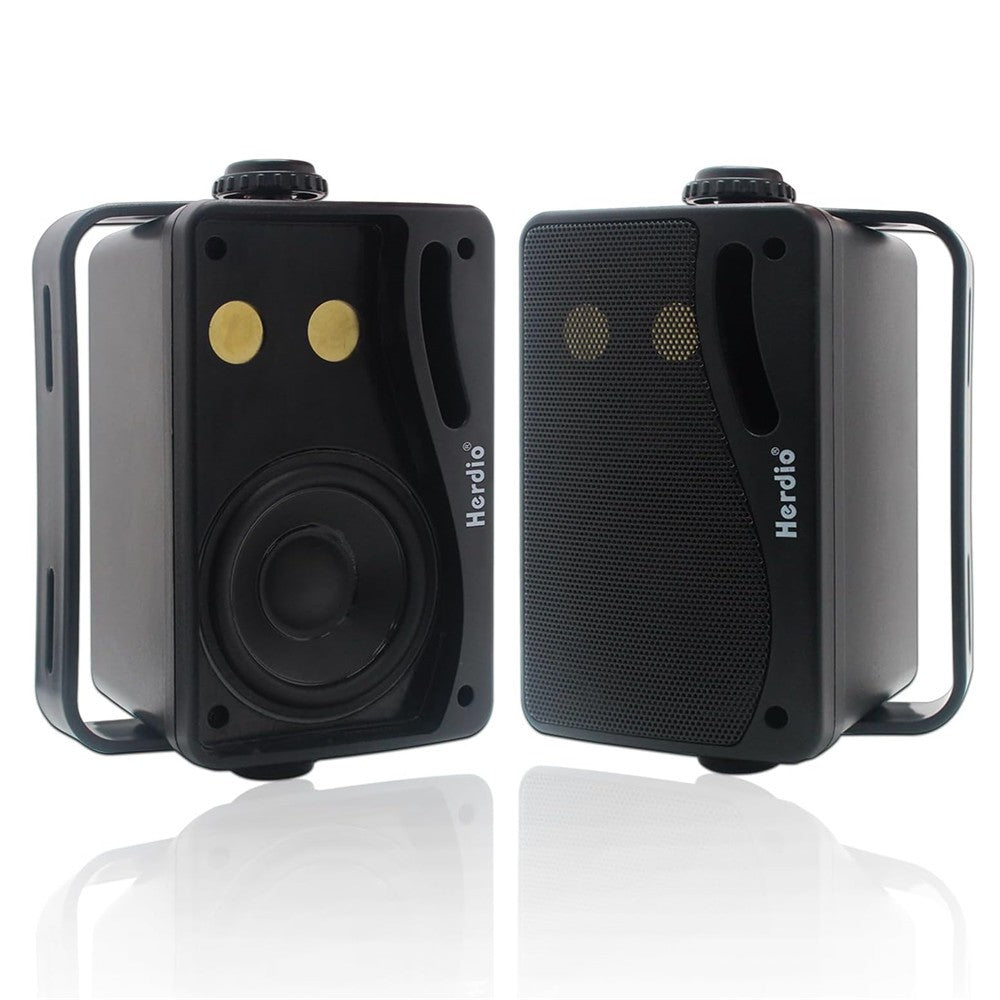 Alto-falantes Passivos Externos Herdio 3.5'' com Fio À Prova D'água 200W 3 Vias Premium Montáveis em Parede Para Pátio Barco Náutico
