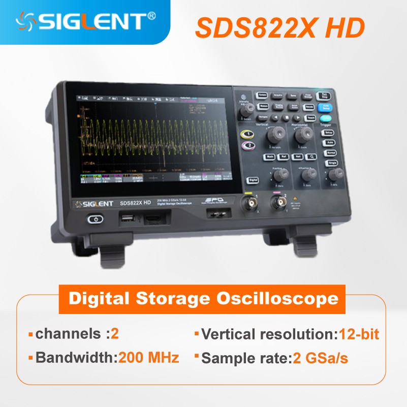 SIGLENT’s SDS800X HD series High Resolution  Digital Storage Oscilloscopes SampleRate 2 GSa/s, 12-bit Analog-Digital ConverterS