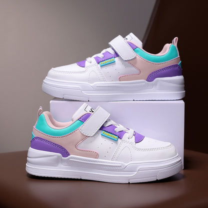 Children's sports shoes waterproof student casual shoes girls flat bottomed leather board shoes boys running shoes