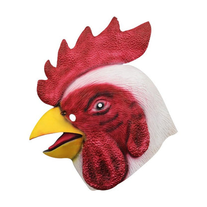 Halloween Latex Mask Adult Richard Rooster Mask Hotline Miami Game Props 3D Realistic Plush Rooster Head Cosplay Animal Mask