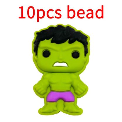 10pcs Mickey Minnie Silicone Pacifier Clips Food Grade Teethers For Baby DIY Baby Soother Nursing Pacifier Chain Accessories