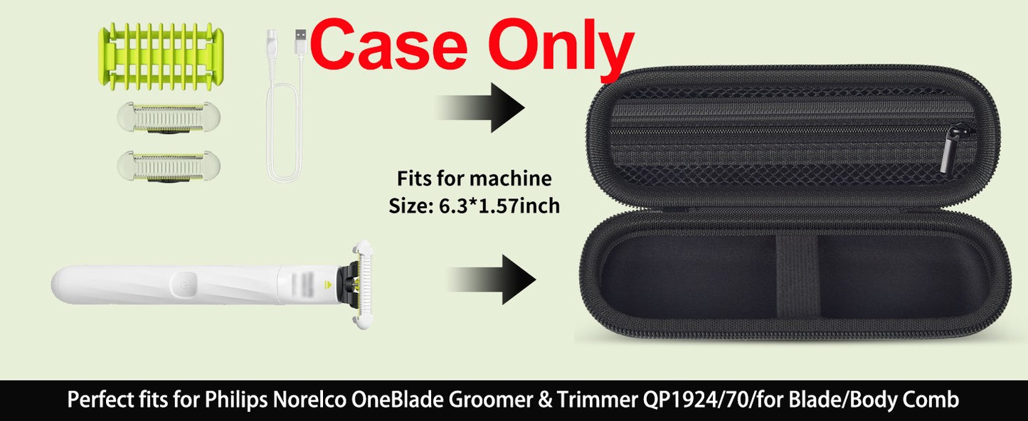Storage Bag Compatible with Philips Norelco OneBlade Unisex Intimate Pubic & Personal Body Groomer&Trimmer QP1924/70 (Box Only)