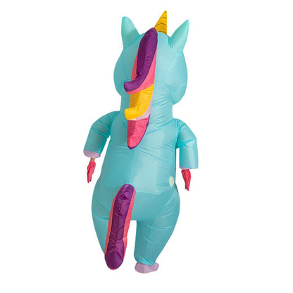 Inflatable Unicorn Costume Adult Kids Rainbow Halloween Costumes for Wommen Men Adult Carnival Mascot Christmas Cosplay