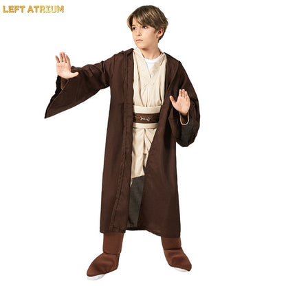 Jedi Warrior Full Set COSplay Costume For Kids Boys Girls Fancy Dress Jedi Cloak Cosplay Halloween Carnival Costume For Children