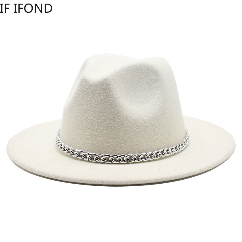 Big Size 59-61CM Fedoras Hats for Women Winter Fashion Formal Wedding Decorate Jazz Hats Men Panama Church Hat Chapeau Femme