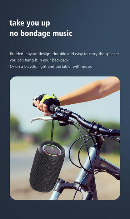 Caixa de som Bluetooth portátil Zealot_S49 com som estéreo 360, 20W, IPX6 à prova d'água, Bluetooth 5.2, True Wireless Stereo