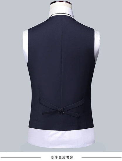 Suit Boutique Men's Fashion Business (Blazer+ Vest + Trousers) Gentleman's Wedding Casual Professional Formal Suit 3 Piece M-6XL