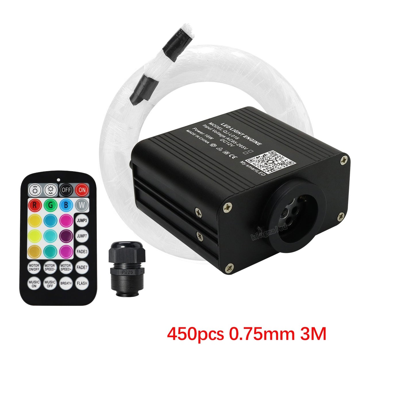 New 16W Twinkle RGBW Fiber Optic Star Ceiling Lights Kit Smart APP Sound Control LED Engine for Car Starry Sky Fiber Optic Light
