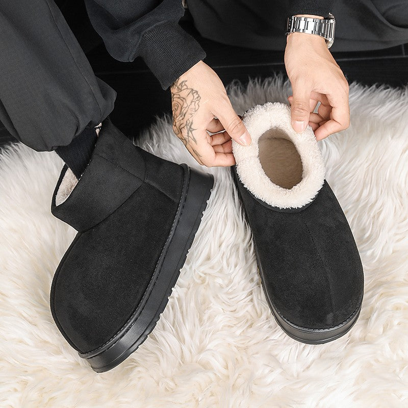 New Men's Fashionable Ankle Boots Autumn Winter Male Short Outdoor Footwear Versatile Walking Boots Men Winter Plush Snow Boots