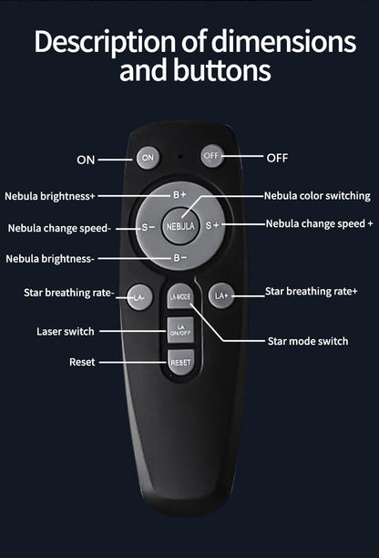 LED Astronaut Projector Night Light Nebula Sky Ceiling Galaxy Star Lights Bedroom Home Party Decorative Children Kids Gift