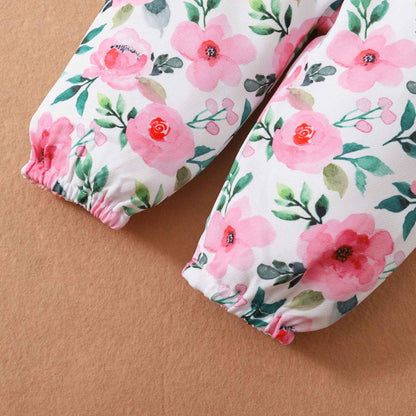0-18M Baby Girl Pink Clothes Set Spring&Autumn Clothing Long Sleeve Bodysuit+Floral Pants+Headband 3PCS Toddler Fashion Outfits