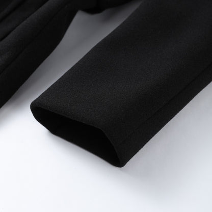 Elegant Fur Collar Woolen Coat Women Contrast Full Sleeve Turn-down Collar Loose Lace Up Coats Female 2025 Autumn Lady Outwears