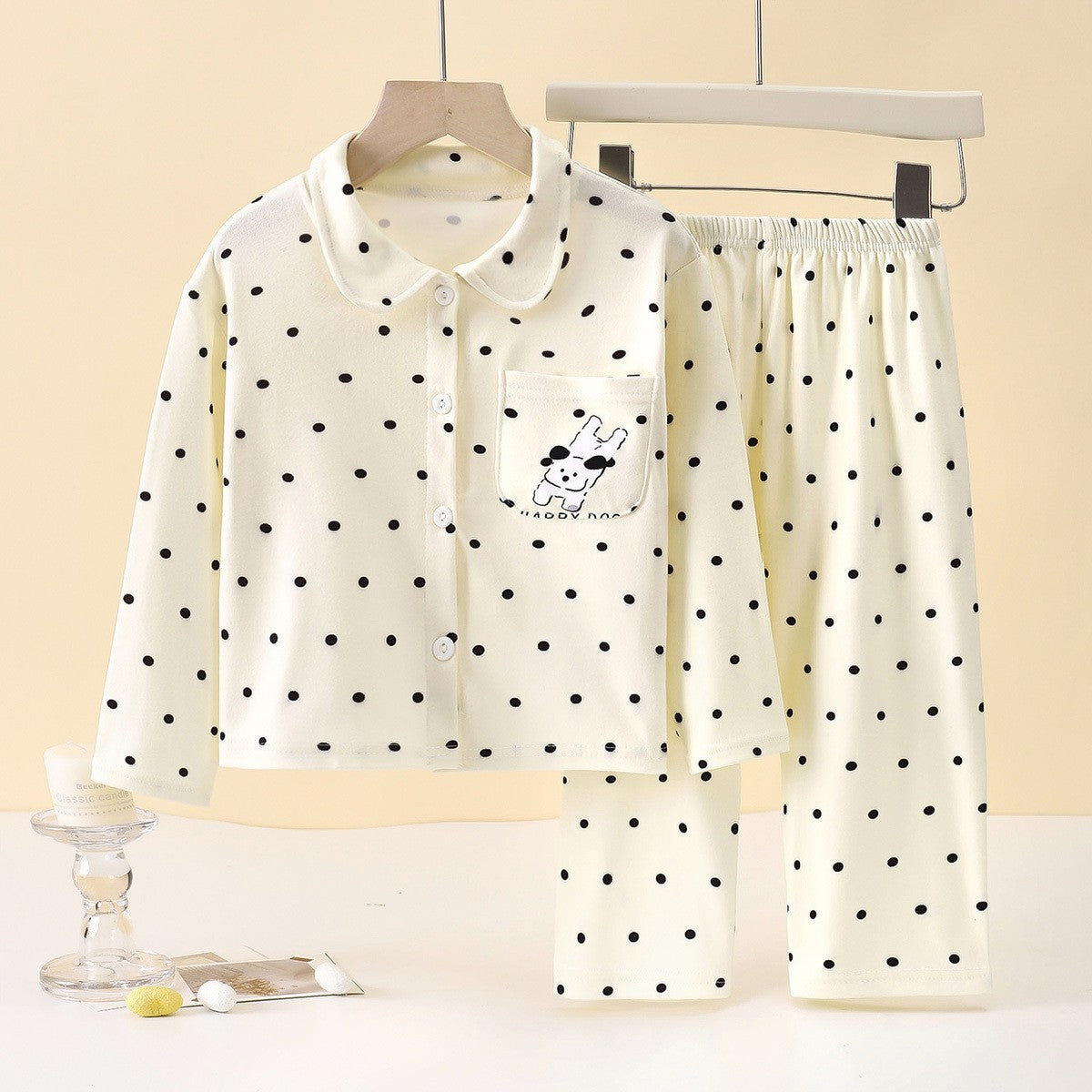 2025 Autumn New Kids Pajama Set Boys Cardigan and Girls Long Pants Homewear Baby and Children Clothing