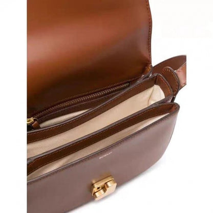 New genuine leather tofu bag for women with a high-end feel, single shoulder crossbody small square bag, commuting bag for women