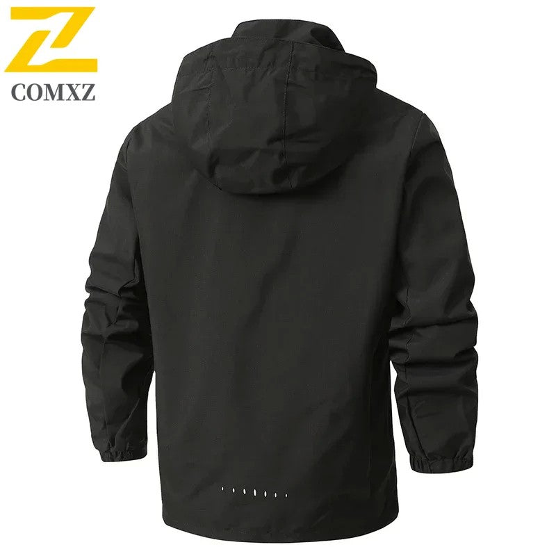 Spring Autumn New Men Casual Jacket Men Outdoor Windproof Waterproof Athletes Jacket Coat Detachable Hat Jackets Male M-5XL