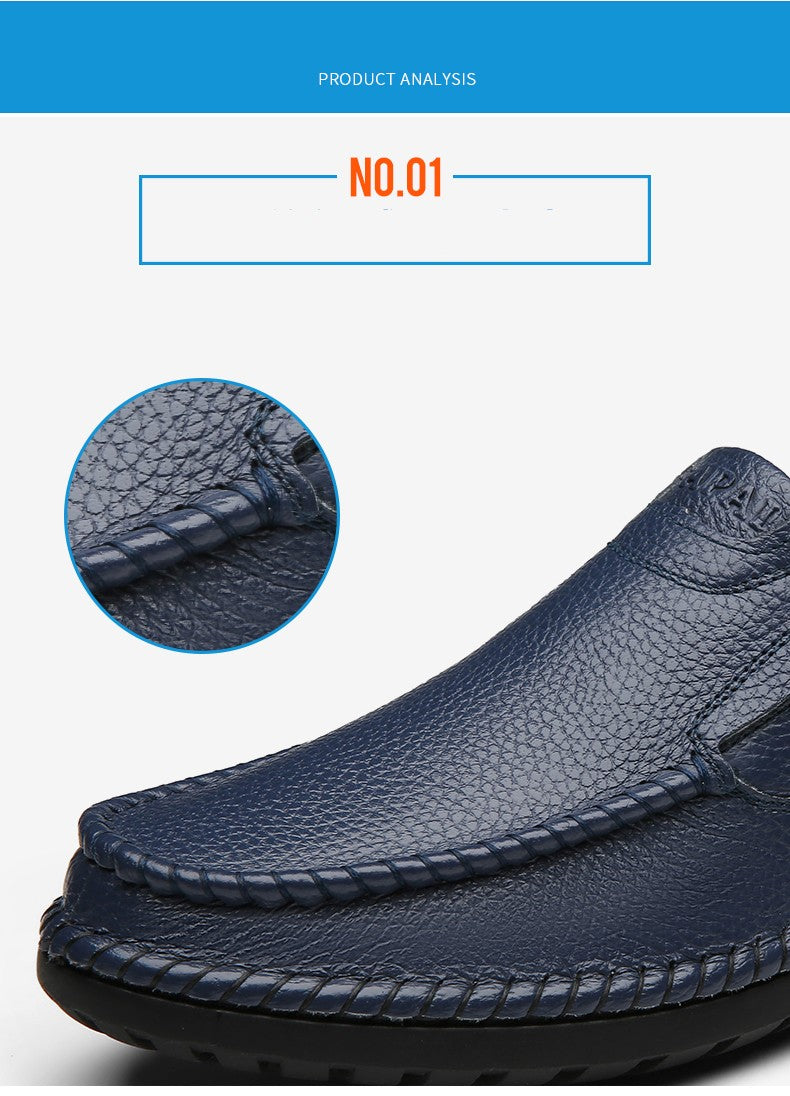 High Quality Leather Men Casual Shoes Breathable Mens Loafers Italian Luxury Brand Formal Mens Dress Shoes Slip-on Driving Shoes
