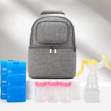 Mommy Bag Milk Storage Breast Pump Maternity Cooler Double Layer Insulation Fresh Keeping Baby Food Backpack Feeding Bottle NEW