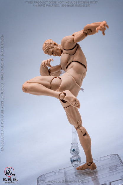 Wind Toys Corpo Masculino Articulado Super Flexível Escala 1/12 16cm Soldado Masculino Branco Amarelo Preto Boneco Articulado Modelo de Boneco de Ação