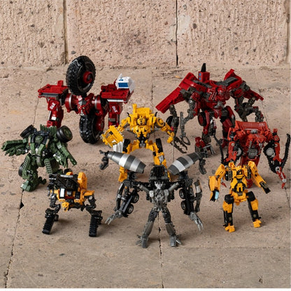 DD02 Anime Transformation Toys AOYI 8 EM 1 Boneco Articulado Maneiro Modelo Scrapper G1 KO SS60 Devastator Engenharia Carro Robô Menino