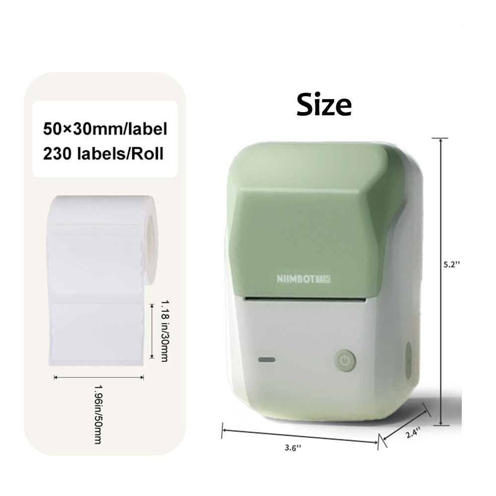 Portable Niimbot B1 Wireless Label Maker Adhesive Sticker Printer Labeling Machine DIY 20-50mm Labels for Office Home