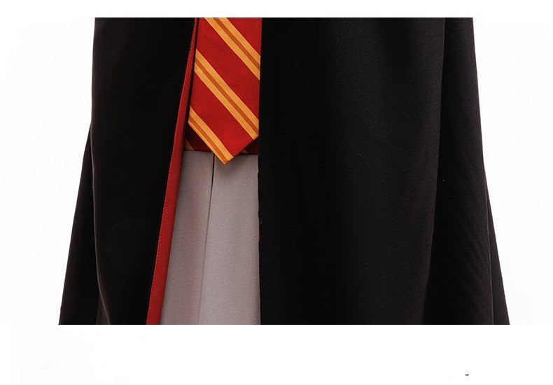 Halloween Movie Cosplay Costume Girls Striped Top + Cape Casual Suit Carnival Halloween Birthday Magic School Dress