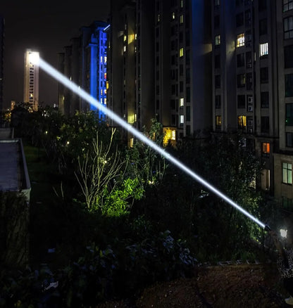 Super Bright Flashlight 10000000LM Torch High Power LED Flashlights Zoomable Lantern Rechargeable Lamp Magnet Tactical Lantern