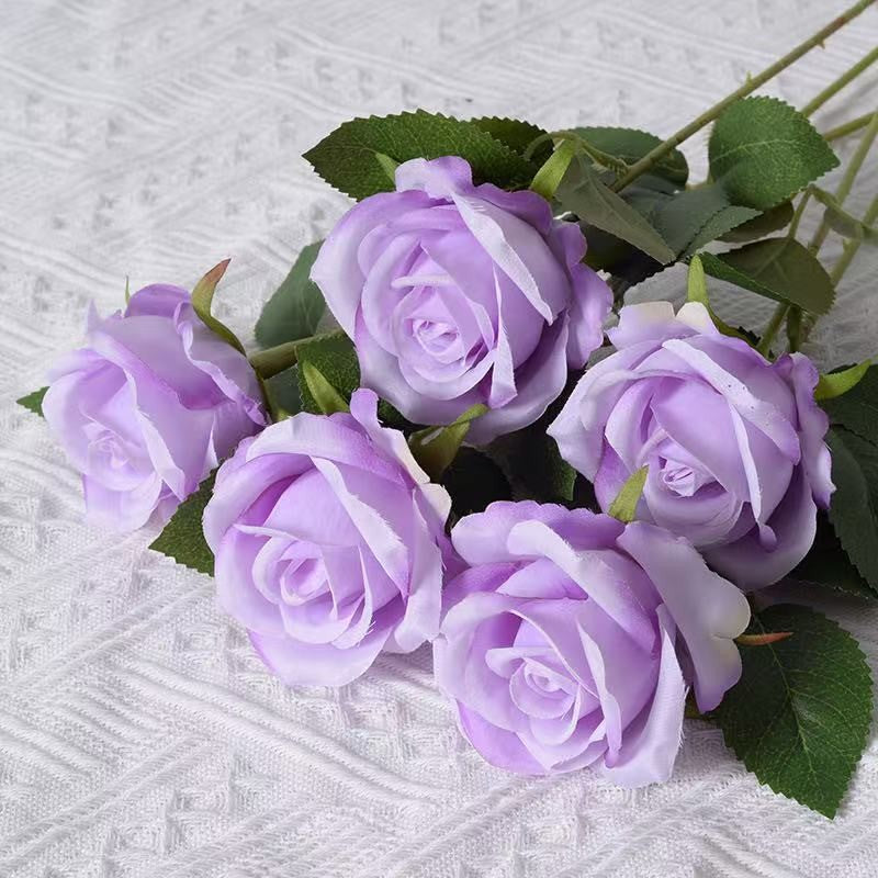 1/5/10/20pcs Roses Artificial Flowers Rose Flower Branch Artificial Red Roses Realistic Fake Rose for Wedding Home Decor