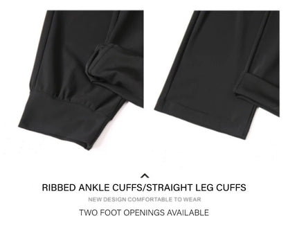 Ice Silk New Pants for Men's Summer Thin Style Sports Quick Dried Straight Leg Draping Wide Leg Pants Casual Long Pants for Men