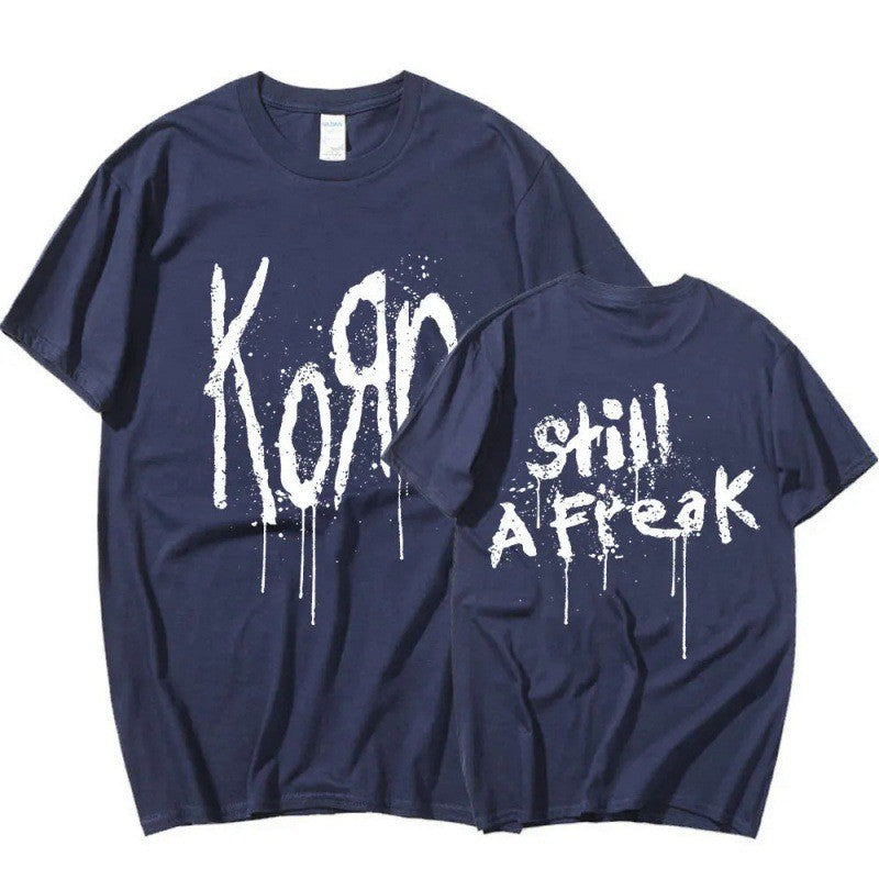 Korn Music Concert Rock Band World Tour Pure Cotton T-shirt Personalized Street Versatile 2024 Summer Fashion T-shirt