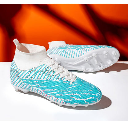 Men Light Soccer Shoes Size 35-45 Boys Soccer Shoes Football Boots High Ankle Kids Cleats Training Sport Sneakers Football Shoes