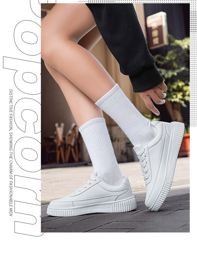 Tênis Masculino Impermeável de Prancha Leve Outono Inverno Tênis Masculino Casual com Cadarço Macio para Esportes e Caminhada