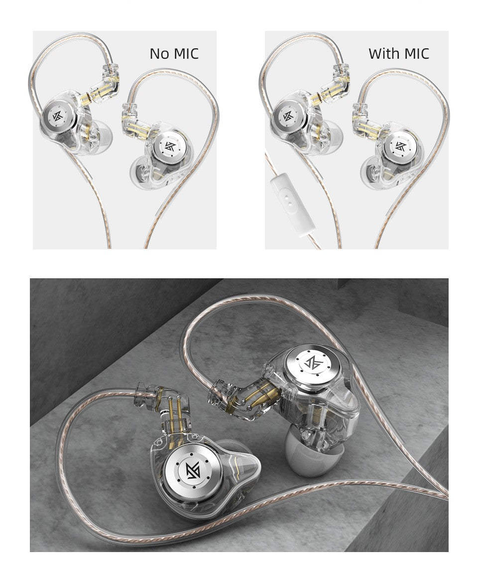 KZ EDX Pro Fones de Ouvido Intra-auriculares Dinâmicos HiFi com Fio para Monitor de Palco Fones de Ouvido com Graves Estéreo para Jogos e Música com Cancelamento de Ruído