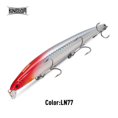 Kingdom Long Casting Fishing Lure 14.5g 19g 29g Floating Slow Sinking Minnow Wobbler Artificial Hard Bait Jerkbaits Seabass Pike