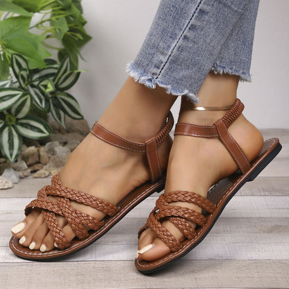 Summer Braided Woman Sandals Party Shoes Ladies Outdoor Sandals for Women Casual Shoe Soft Sandal Rubber Female Footwear