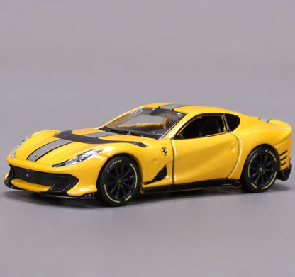 Bburago 1:64 SP1 Ferrari 812 SF90 Competizione Amarelo Liga Miniatura Ferrari Daytona SP3 Esportivo Modelo Fundido Brinquedos Personalizados