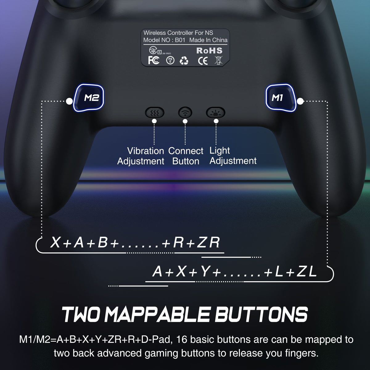 BEBONCOOL Wireless Controller for Switch 2 with Joystick Double Vibration Compatible for Switch OLED/Lite Switch Remote Gamepad