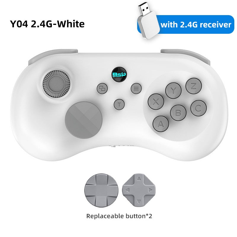 Y04 Game Controller 6-key Fighting Game Controller with Adjustable Height Hall Joystick Supporting PC/IOS/Switch/Android
