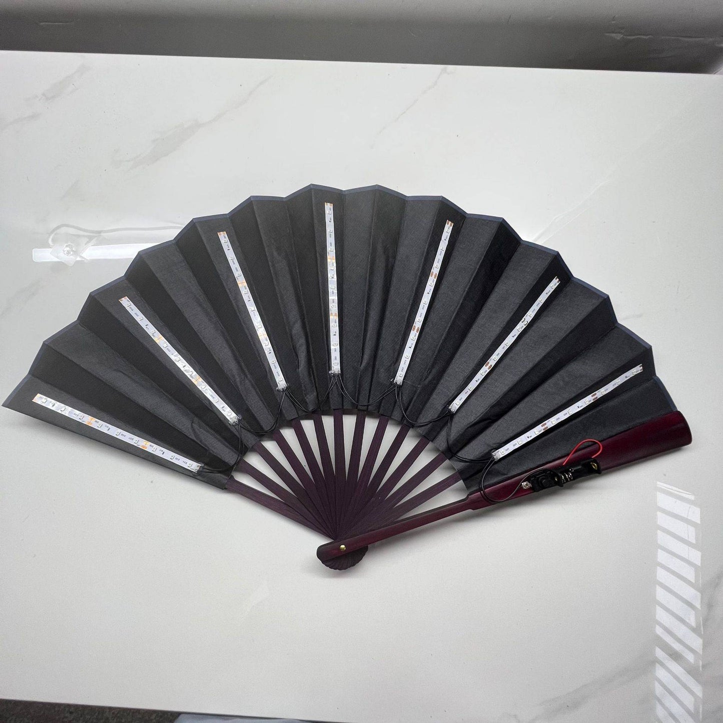 Glow Folding Led Fan Dancing Light Fan Night Show Halloween Christmas Rave Festival Accessories Glow in The Dark Party Supplies