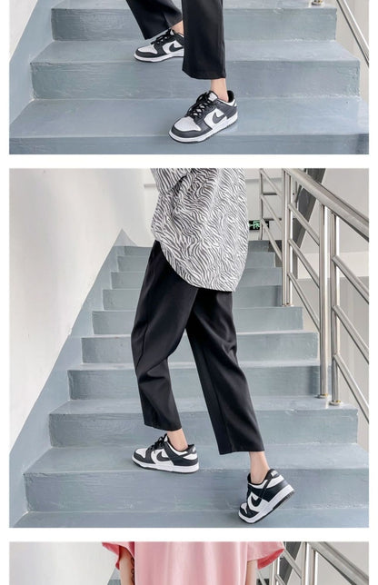 2025 Loose Men's Suit Solid Color Blazers Formal Office Pants Business Trousers Community Fashion Dress Korean Male Clothing X40