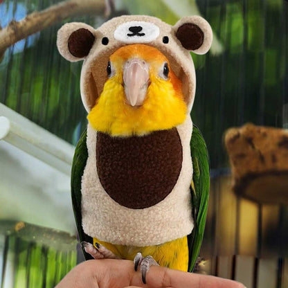 Fantasia de Calopsita Fantasia Fofa de Pássaro com Formato de Urso Roupa de Papagaio Quente Capa de Papagaio Roupas de Pássaro Multiuso Cosplay de Papagaio