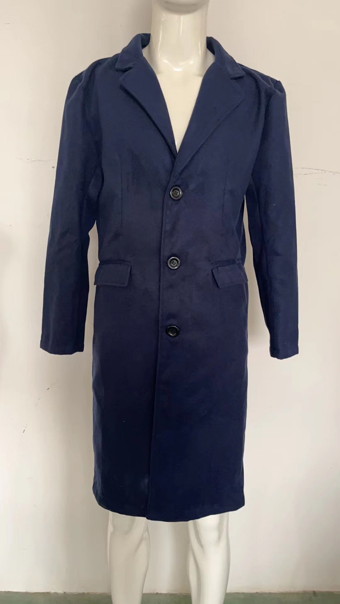 Autumn and Winter Casual Men's Clothing, British Style Woolen Overcoat, New Korean Style Solid Color Long Windbreaker S-XXXL