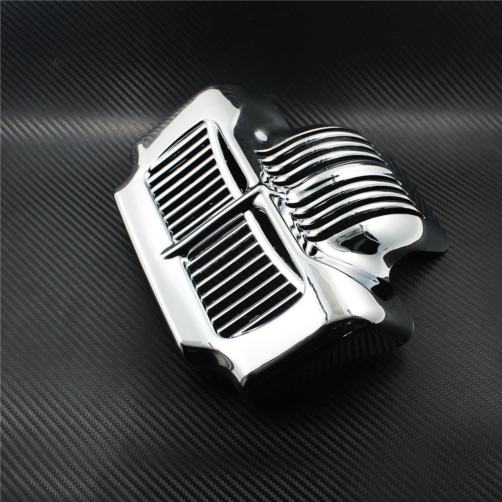 Capa de resfriador de óleo de estoque de ABS para motocicleta preto/cromado para Harley Touring Street Electra Glide Road King FLHX FLTR FLHT 2011-2016