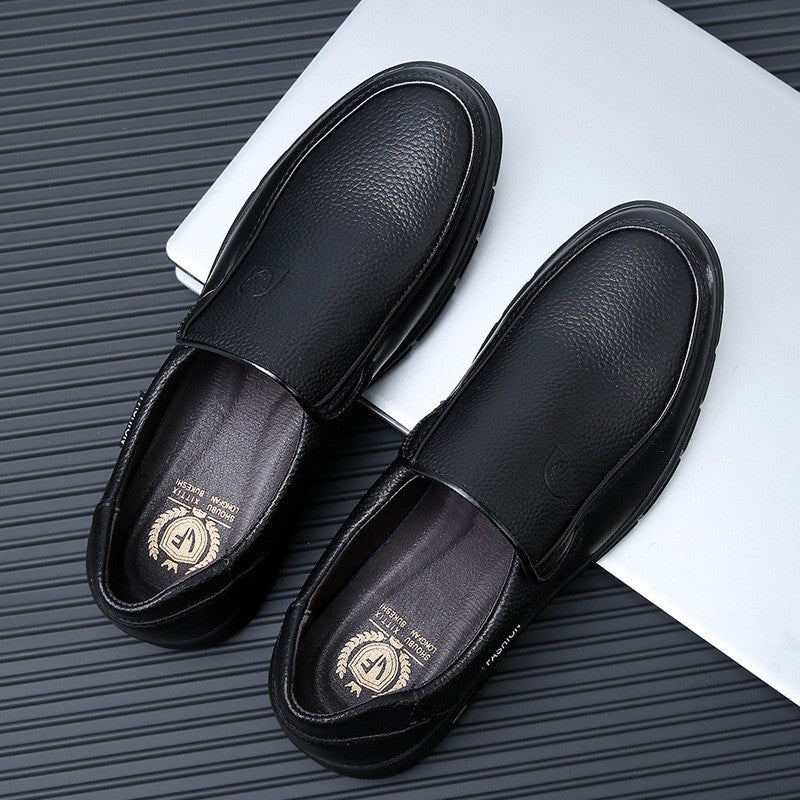 New Genuine Leather Handmade Shoes Casual Shoes For Men Flat Platform Walking Shoe Outdoor Footwear Loafers Breathable Sneakers