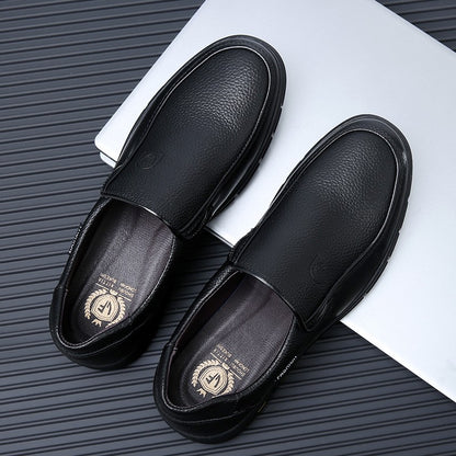 New Genuine Leather Handmade Shoes Casual Shoes For Men Flat Platform Walking Shoe Outdoor Footwear Loafers Breathable Sneakers