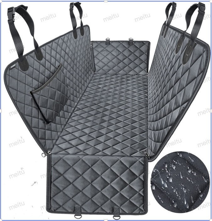 Winter Pet Mat for Car Back Seat Breathable Dog Seat Cover with Strong Hard Bottom Fits All Cars