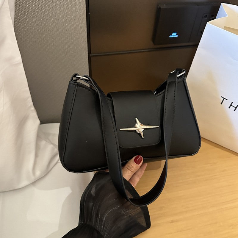 Silver Shoulder Bags for Women 2024 Classic Y2K Small Purse Glossy PU Leather Luxury Brand Female Underarm Handbags Daily Bag