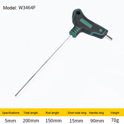 WYNN'S T-Handle Allen Wrench Metric Long Arm Ball/Flat End Hex Key Wrench 1.5-12mm Home Auto Bike Repair Hand Tool Screwdriver