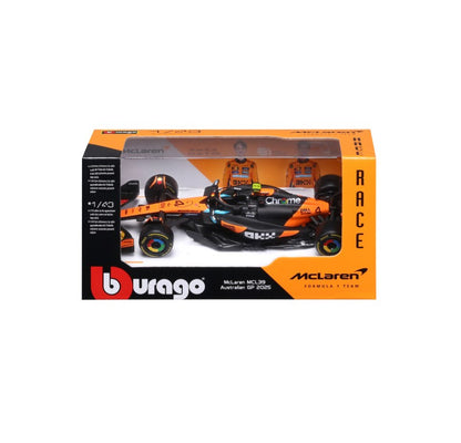 2025 MCL39 Bburago 1:43 Mclaren Mcl38 Monaco MI Grande Prêmio F1 Liga Miniatura Modelo Diecast #4 #81 Lando Norris ?Miniatura de Carro de Brinquedo
